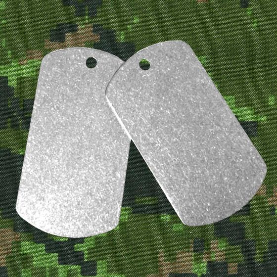 Set of Two (2) Titanium Dog Tags