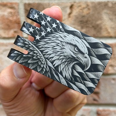 NEW!! VIPER&trade; Titanium Money Clip - AMERICAN EAGLE on BLACK DIAMOND Finish - PRE-ORDER SHIPS SEPT 17, 2026
